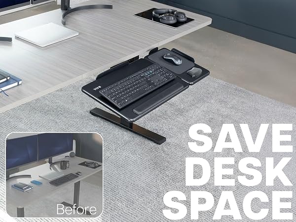 under desk keyboard tray ergonomic tilt mouse pad sliding keyboard drawer adjustable workstation