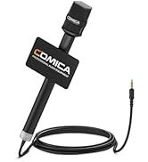 COMICA HRM-S Interview Handheld Microphone, 3.5mm TRRS Cardioid Condenser Reporter Microphone for...