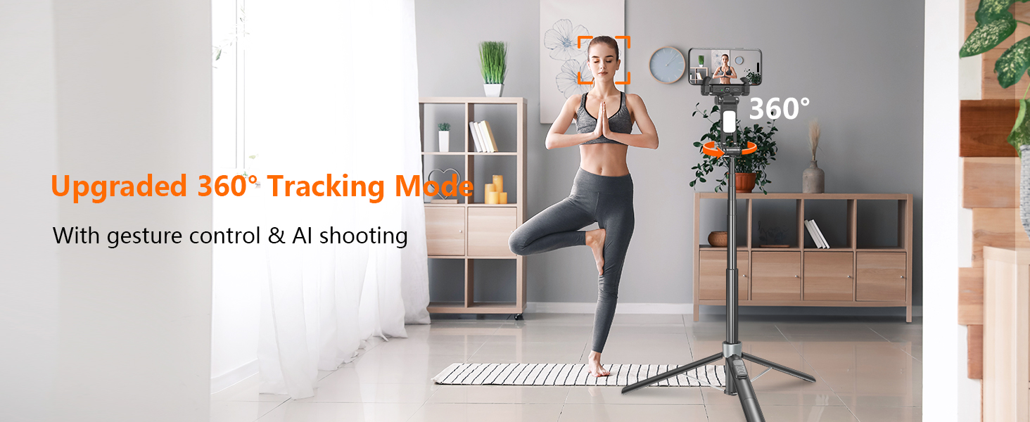 auto face tracking tripod 360 rotation with stand