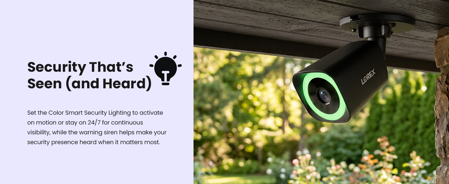 Smart Security Lighting and Siren, Security that's seen (and heard)