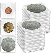 Coin Snap Holders, 20 Pieces Silver Dollar Coin Holder, Coin Capsule Storage Box with 5 Size (20/...