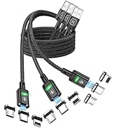 Kuulaa 3Pack Magnetic Charging Cable Magnetic Lightning Cable Magnetic Phone Charger 3A Fast Char...
