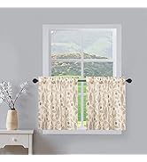 VOGOL Small Window Curtains, Cute Birds Print Short Half Curtains for Nursery Bathroom Cafe Door ...