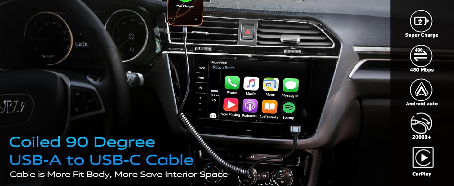 90 degree usb c cable