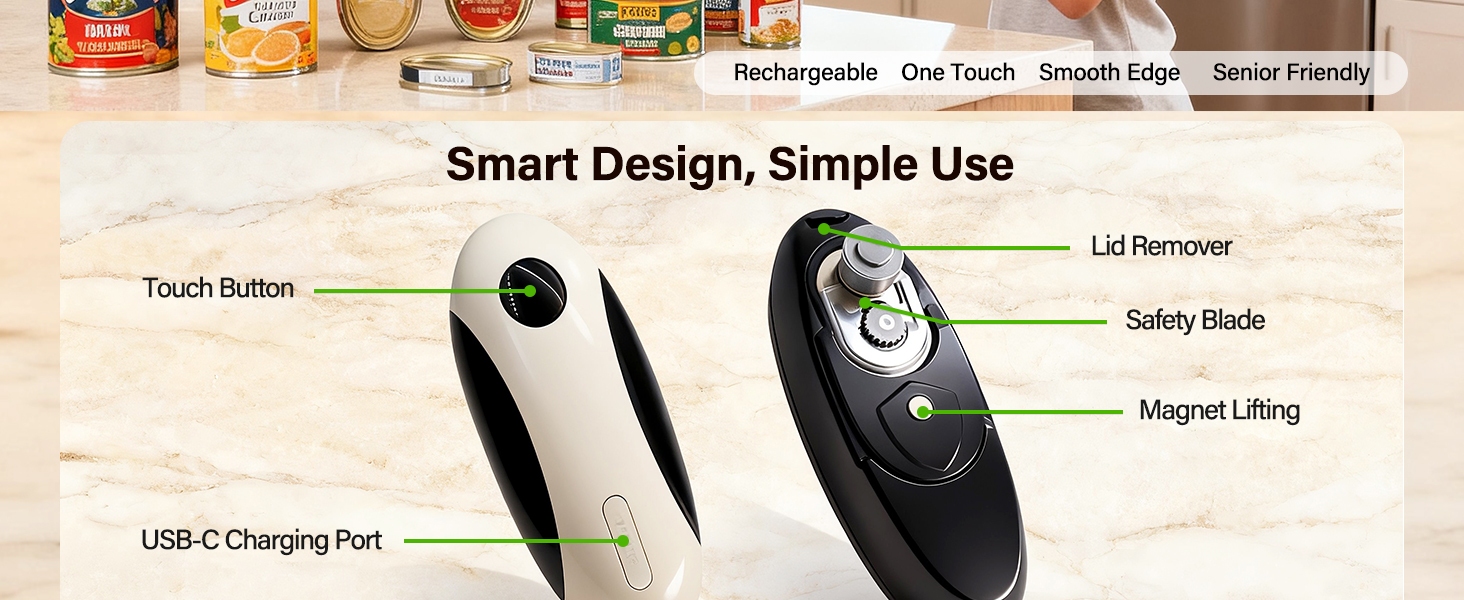 rechargeable can opener easy to use