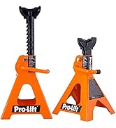 Pro-LifT Heavy Duty 6 Ton Jack Stands Pair - Double Locking Pins - Handle Lock and Mobility Pin f...