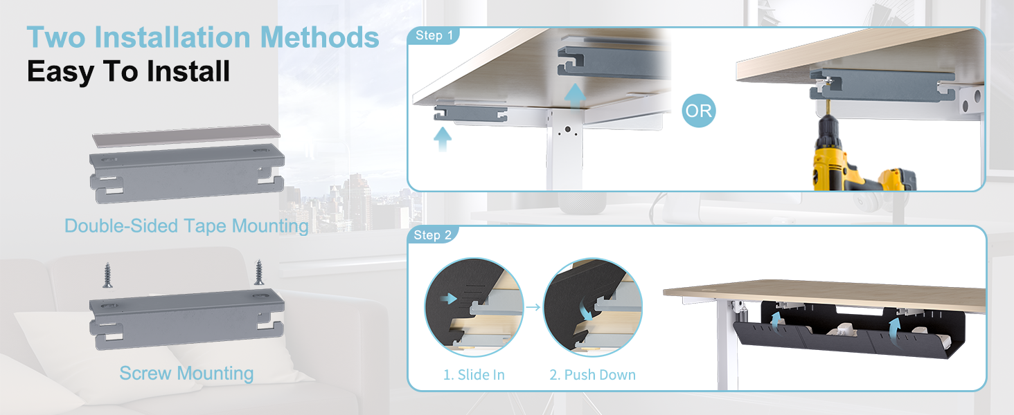 No Drill Cable Management Tray