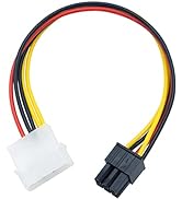 YiKaiEn 4 Pin Molex to 6 Pin Video Card GPU Power Supply Cable 8.6’’ 22cm (1 Pack)