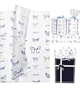 Denim Blue Bow Tissue Paper, Cute Cowgirl Gift Wrapping Tissue Paper for Gift Bags &amp; Packaging, V...