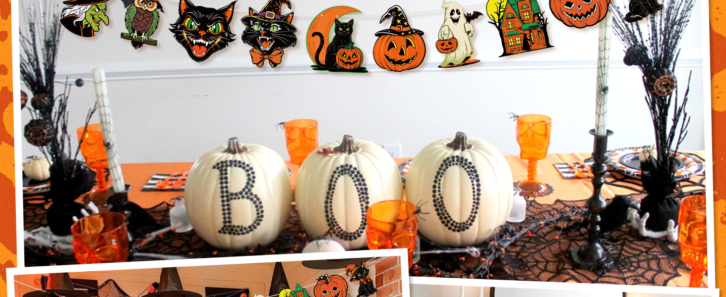 retro halloween decor