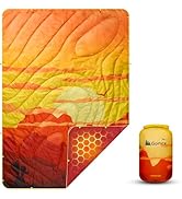Gonex Camping Blanket with Aero-Warmth Tech Layer, Puffy Printed Packable Blanket Ultralight &amp; Wa...