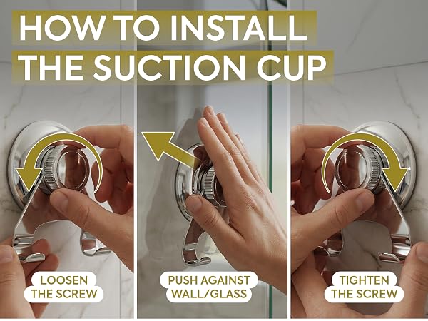 Silicone squeegee with instructions how to mount the suction cup