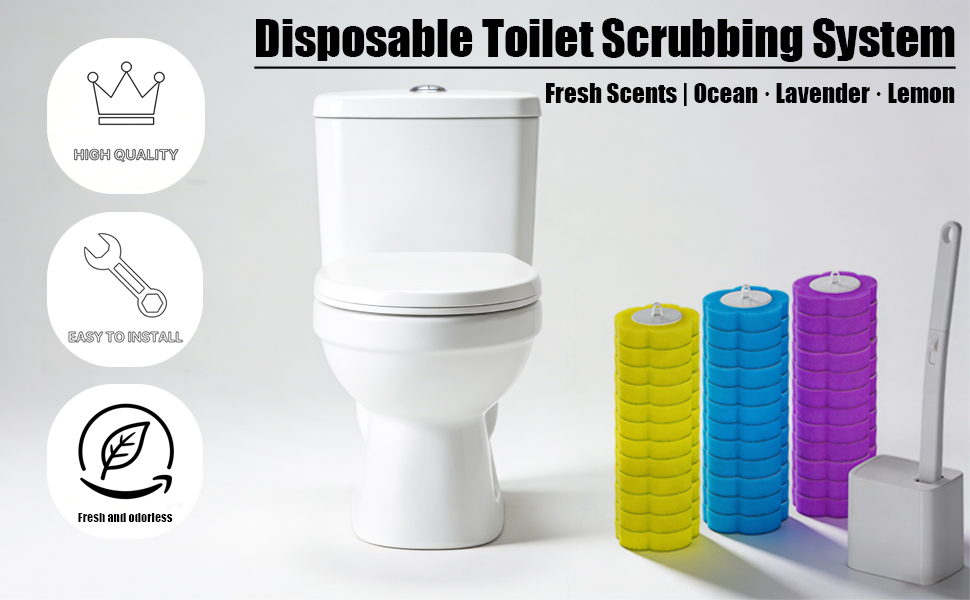 Disposable Toilet Scrubbing System