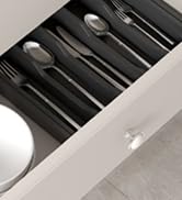 Lifewit Large Silverware Drawer Organizer, Expandable Utensil Tray for Kitchen, BPA Free Flatware...