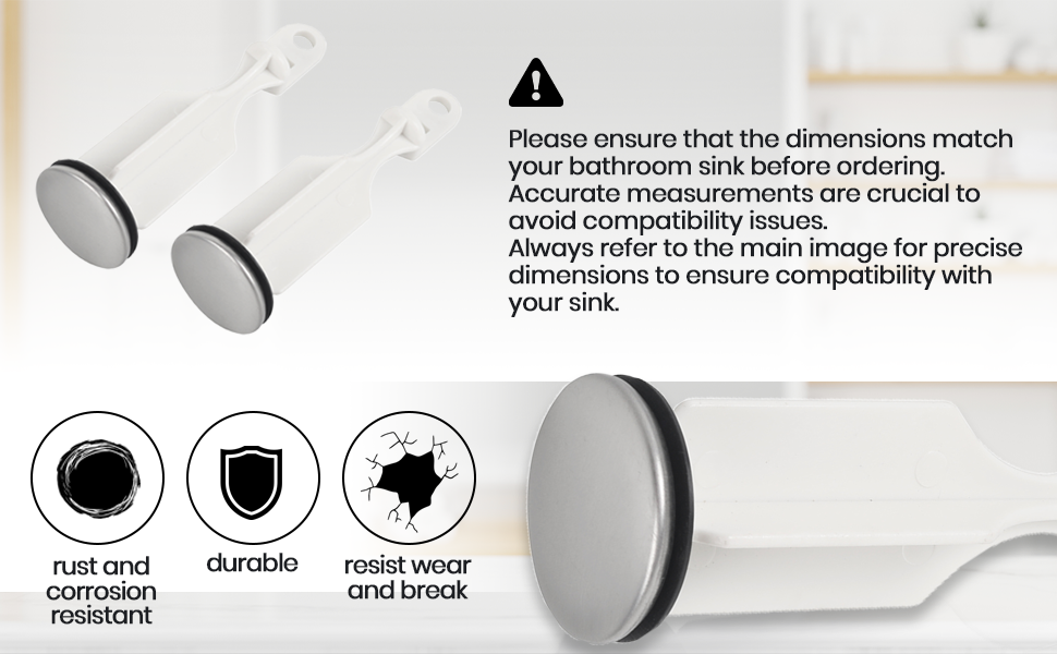 Bathroom Sink Pop-Up Stoppers