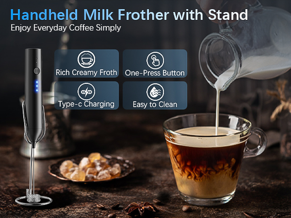 Electric Milk Frother Handheld