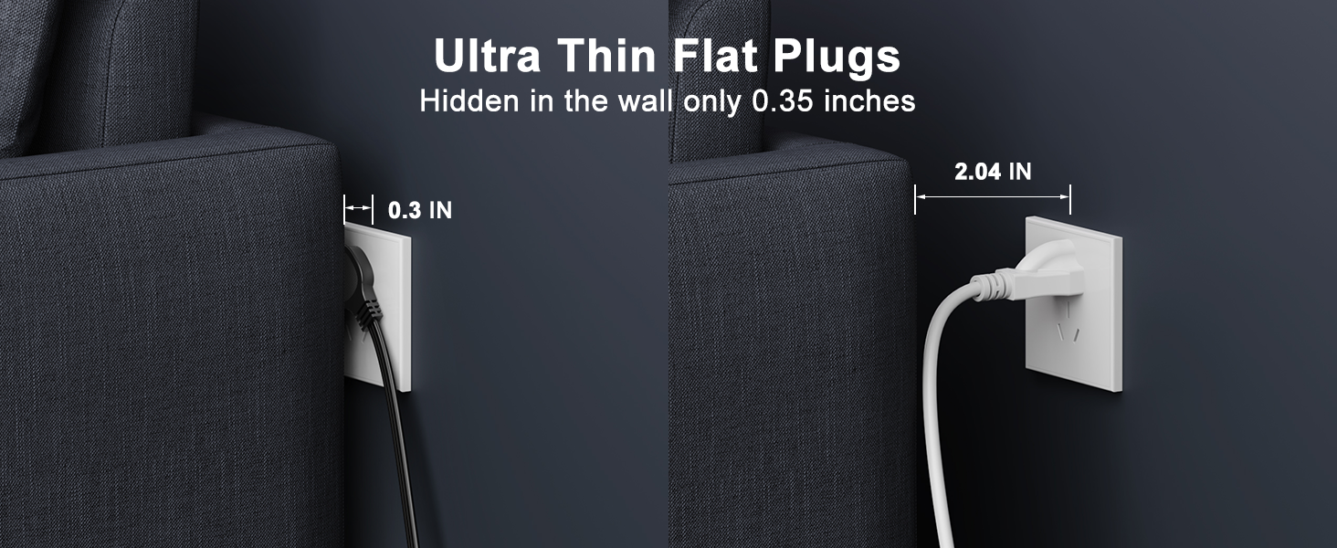 Ultra Thin Flat Plugs