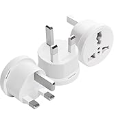 Ziissup UK Plug Adapter for Travel, Type G International Power Adapter for UK Hong Kong Ireland U...