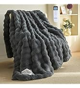 XINIUSLEEP Heated Blanket Electric Blanket 50"x60", Soft Faux Rabbit Fur Heating Blankets with Ov...