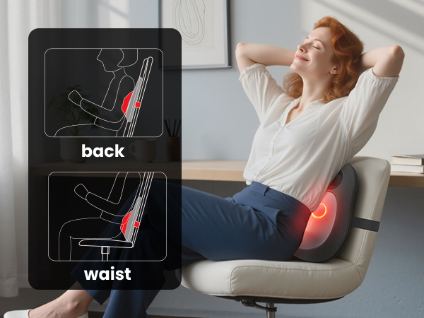back massager for pain relief deep tissue cordless shiatsu back massager