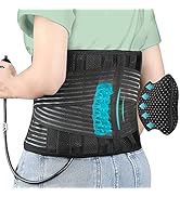 DARLIS Plus Size 4XL/5XL Back Brace with Inflatable Lumbar Pad - Extra Support More Effectively R...