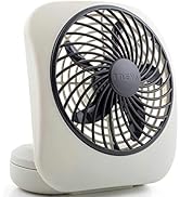 O2COOL Treva 5 Inch Battery Powered Fan Portable Desk Fan 2 Cooling Speeds with Compact Folding &amp;...