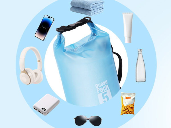 TILYMOL 5L capacity dry bag for gears, suitable for phones, towels, clothes, keys, and small items