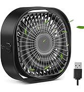 RJVW Small USB Desk Fan,3 Speeds Portable Table Fan, 4 inch Personal Mini Fan,Small Cooling Fan b...