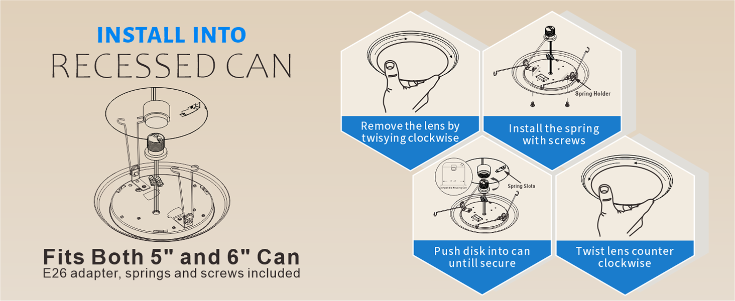 5/6 inch led recessed lighting