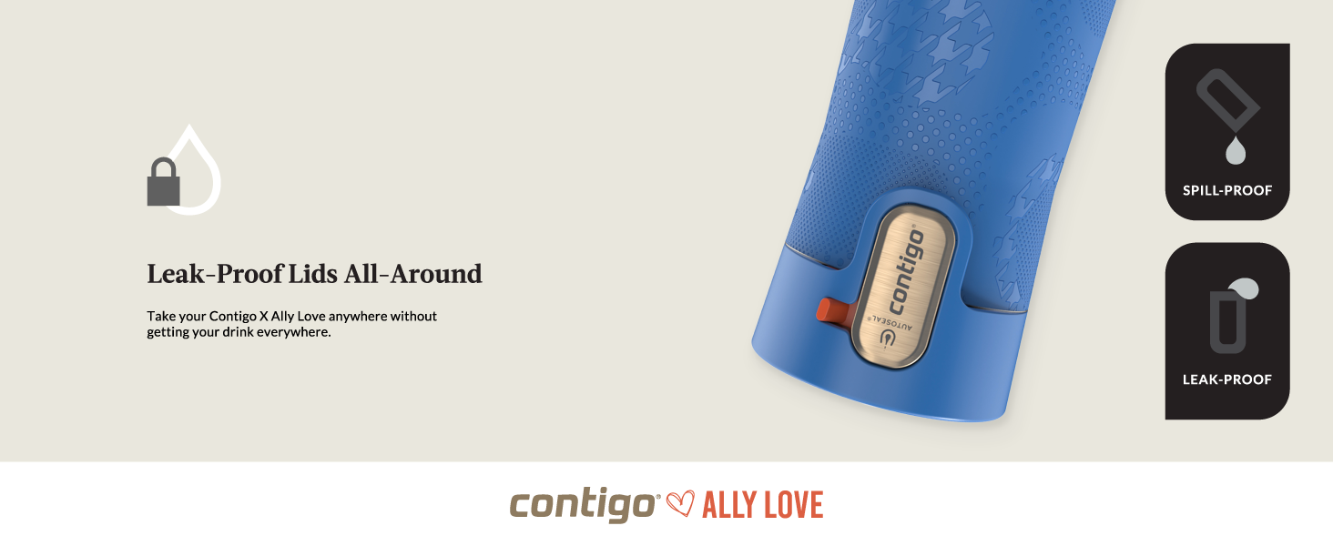 leakproof spillproof contigo ally love carry safe travel autoseal clean blue water bottle mug best