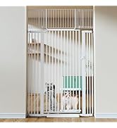 COMOMY 71" Extra Tall Pet Gate for Cats, 29.5-40.6" Extra Wide with Adjustable Cat Door, Pressure...