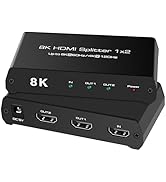 8K@60Hz HDMI Splitter 1 in 2 Out-Mirror Only(Not Support Extended Mode), 4K@120Hz HDMI Splitter f...