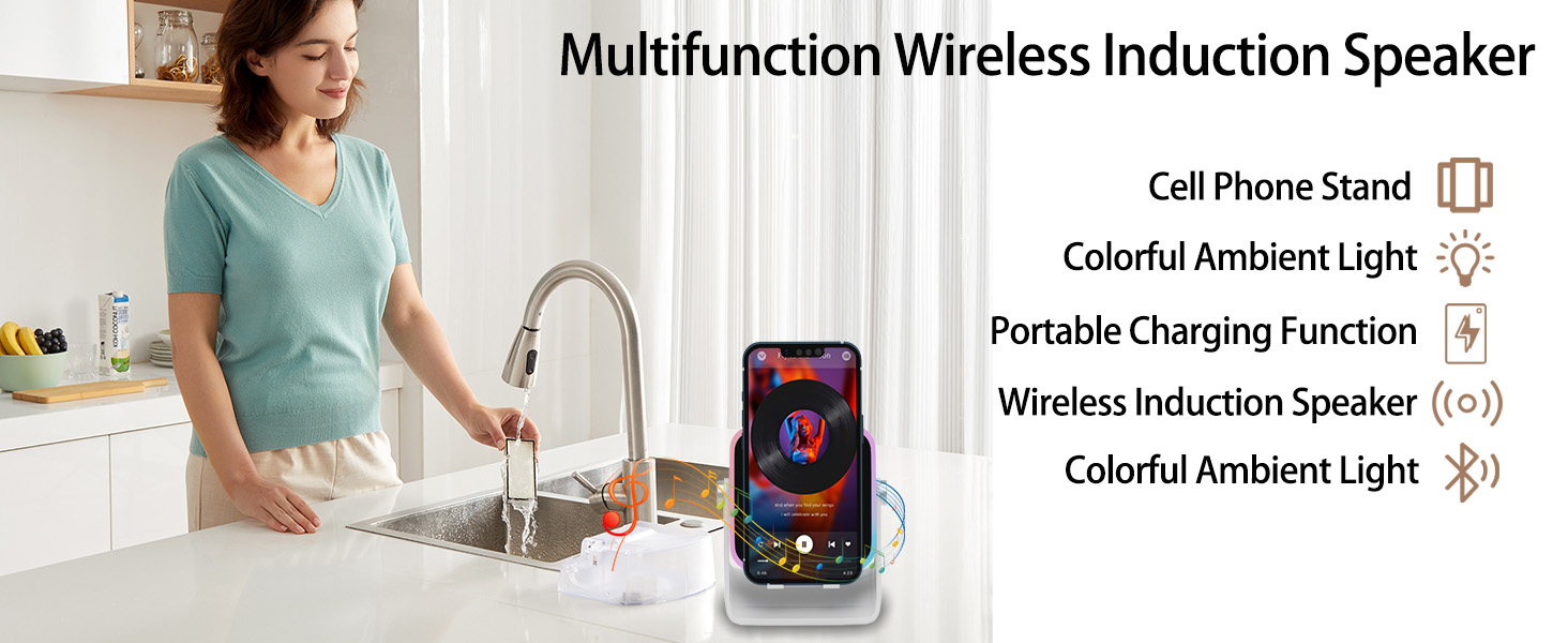 phone stand with speaker