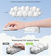 Laborio Elbow Pad for Desk, L-Shaped Desk Edge Arm Rest Cloud Wrist Rest, Non-Slip Memory Foam Wr...