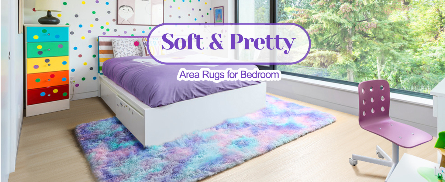 Unicorn Carpet Fluffy Fuzzy Furry Shag