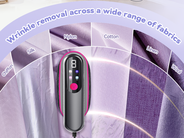 Wrinkle removal across a wide range of fabrics Chiffon Lace Silk Nylon Cotton Linen Wool
