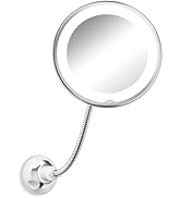 Brightown 10x Magnifying Mirror with Light, Flexible Gooseneck Make up Mirror with Lights and Mag...