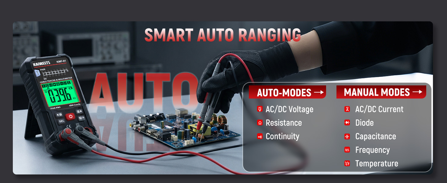 smart auto ranging multimeter