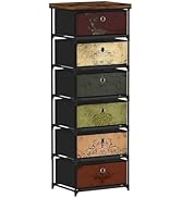 VASICAR 6 Drawers Storage Organizer Cabinet, Decorative Storage Chest, Small Dresser, Stand Night...
