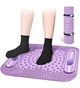 GEENOA Foot Massage Mat with Two Massage Balls, 5-Zone Acupressure &amp; Reflexology Mat for Various ...