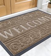 OLANLY Welcome Door Mat Indoor Outdoor Entrance, Heavy Duty Sturdy Front Door Mat, Waterproof All...