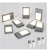 V4light Rechargeable Motion Sensor Night Lights, 8-Pack - Painted Grey Aluminum Alloy, Ultra-Comp...