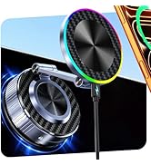 for Magsafe Car Mount Charger, 15W Fast Charging Wireless Car Charger[120LBS Ultra Suction Cup &amp; ...
