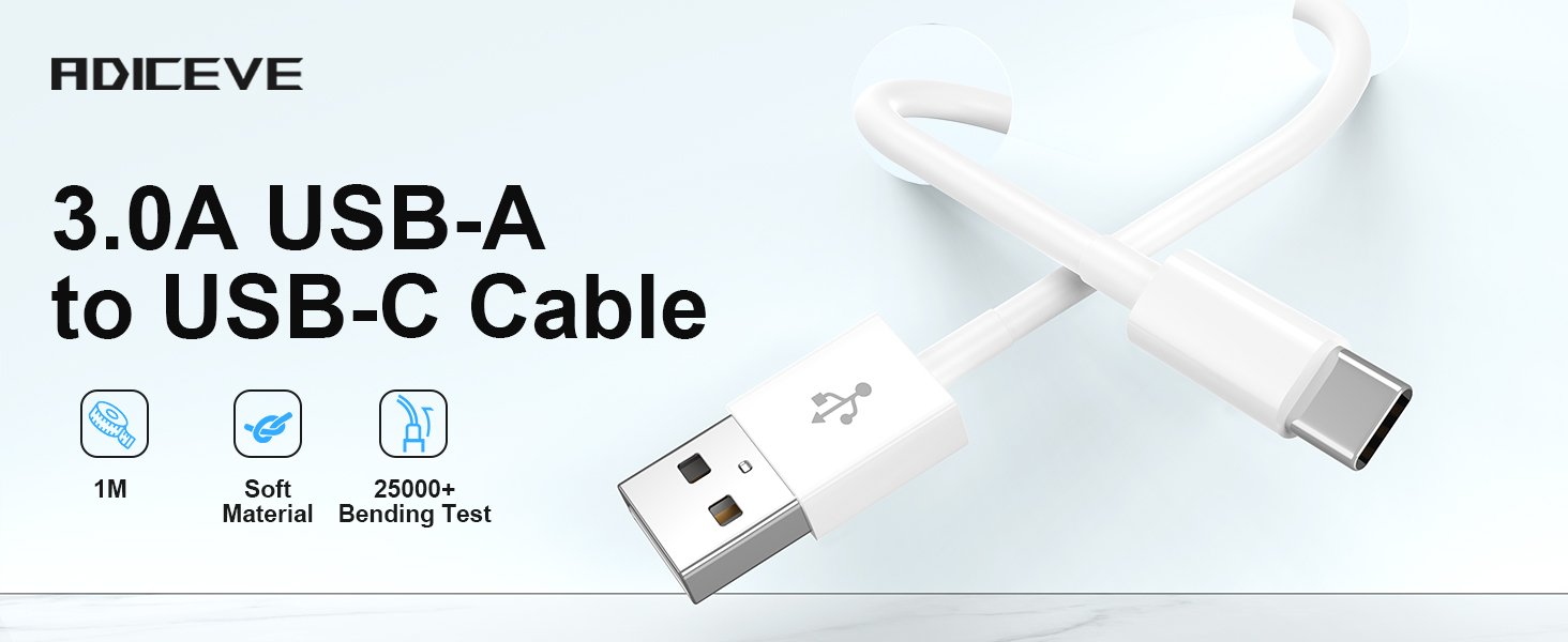 USB A to USB C Cable