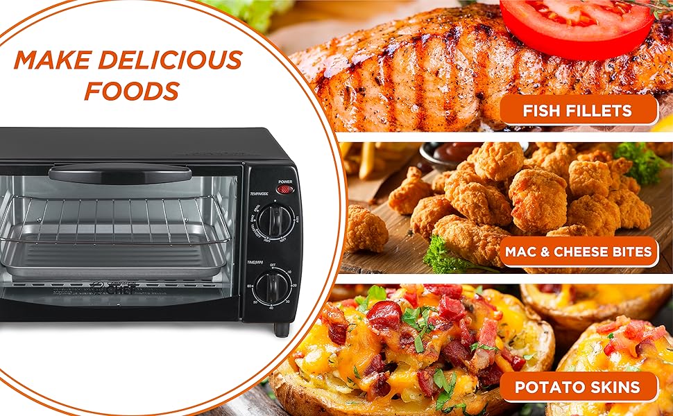 Toaster Oven, Pizza Oven with Toast, Bake, Broil, &amp;amp; Keep Warm