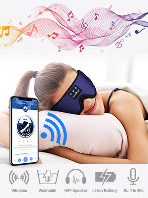 sleep headphones Bluetooth headband earbuds music mask unique birthday holiday gifts