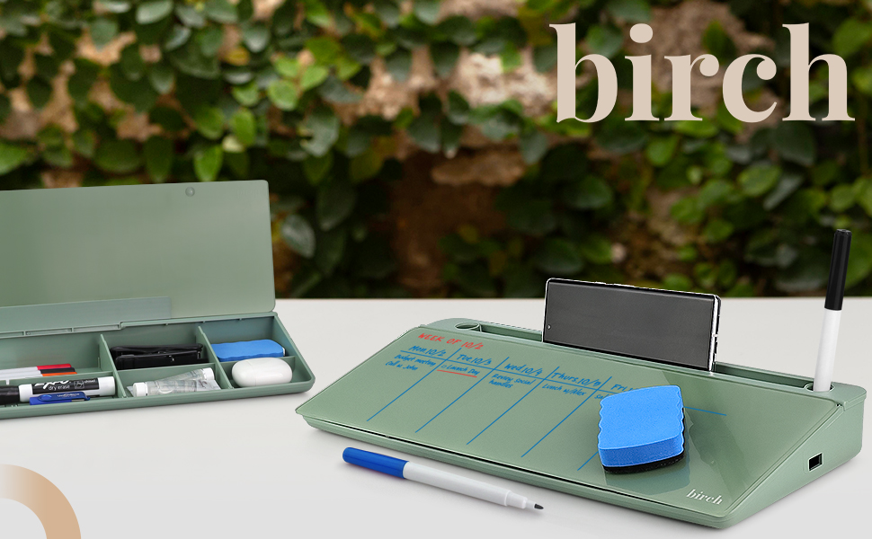 Birch Desktop Whiteboards with Storage