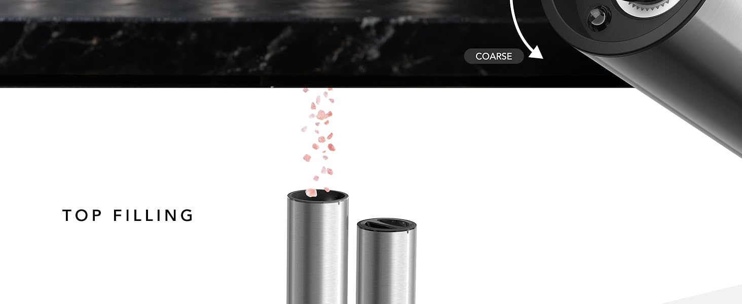 Electric Salt and Pepper Grinder Set