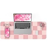 Non-Slip Desk Pad, Mouse Pad, Waterproof PU Leather Desk Protector, Large Desk Blotter, Easy Clea...