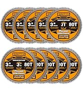 Ryltanks 3 Inch Circular Saw Blades 80T with 3/8 Inch Arbor for Cutting Wood, Plywood/OSB/Plastic...